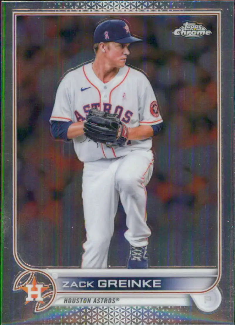 2022 Topps Chrome #5 Zack Greinke NM-MT Houston Astros Baseball Card - Baseball Card Single