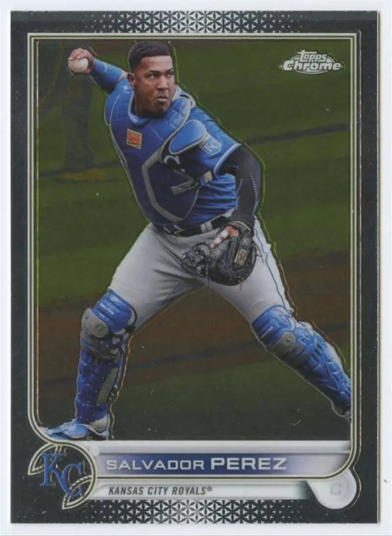 2022 Topps Chrome #50 Salvador Perez NM-MT Kansas City Royals Baseball Card - Baseball Card Single