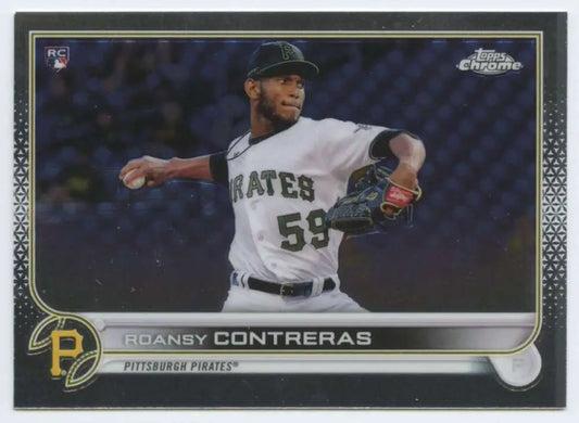 2022 Topps Chrome #53 Roansy Contreras NM-MT RC Rookie Pittsburgh Pirates Baseball Card - Baseball Card Single