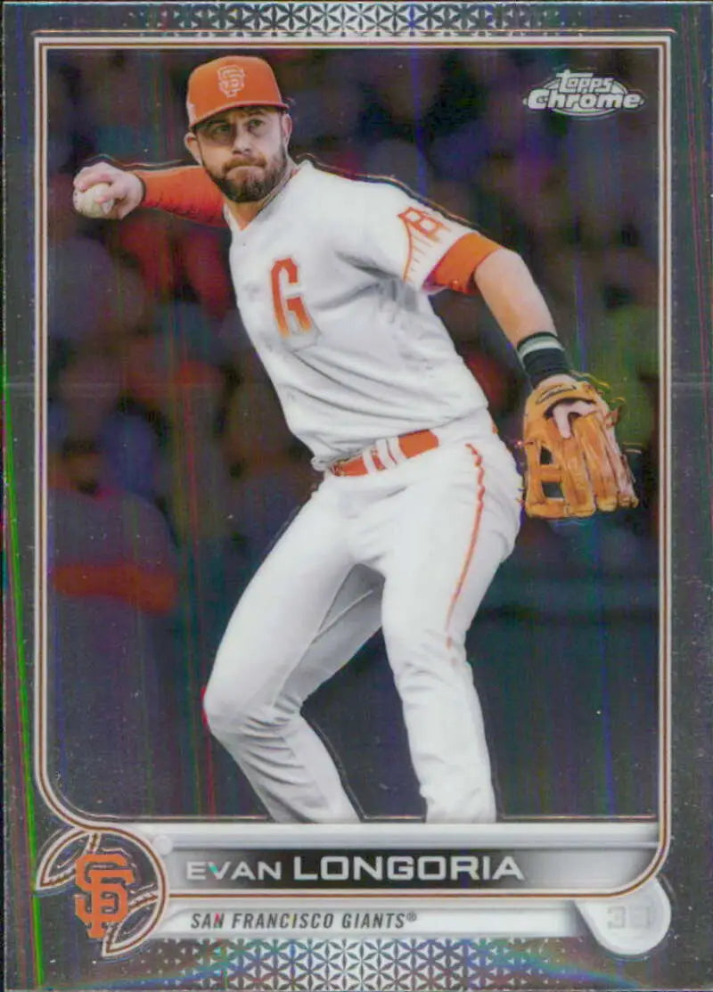 2022 Topps Chrome #54 Evan Longoria NM-MT San Francisco Giants Baseball Card - Baseball Card Single