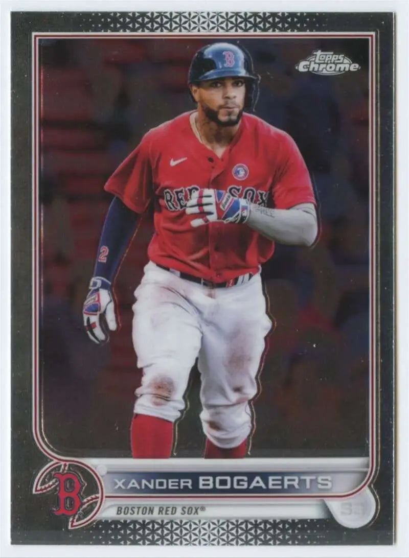2022 Topps Chrome #55 Xander Bogaerts NM-MT Boston Red Sox Baseball Card - Baseball Card Single