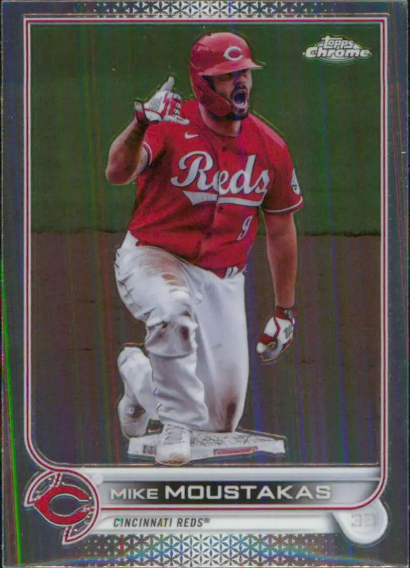 2022 Topps Chrome #56 Mike Moustakas NM-MT Cincinnati Reds Baseball Card - Baseball Card Single