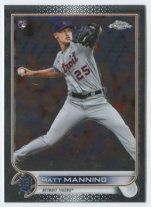 2022 Topps Chrome #57 Matt Manning NM-MT RC Rookie Detroit Tigers Baseball Card - Baseball Card Single