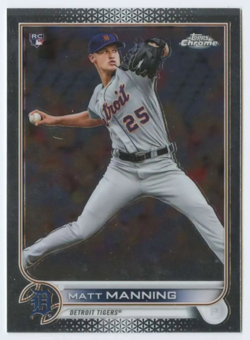 2022 Topps Chrome #57 Matt Manning NM-MT RC Rookie Detroit Tigers Baseball Card - Baseball Card Single