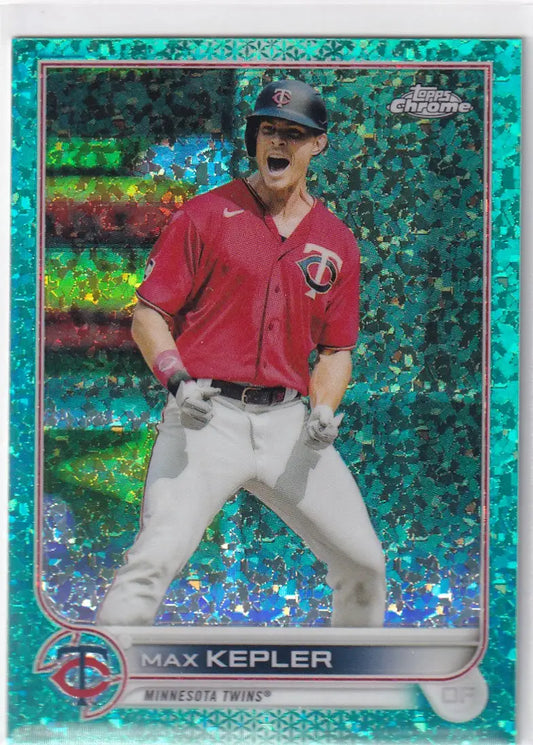 2022 TOPPS CHROME #58 MAX KEPLER DIAMOND CUT 117/199- MINNESOTA TWINS - Baseball Card Single