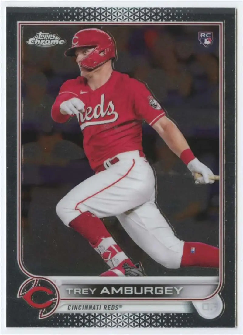 2022 Topps Chrome #61 Trey Amburgey NM-MT RC Rookie Cincinnati Reds Baseball Card - Baseball Card Single