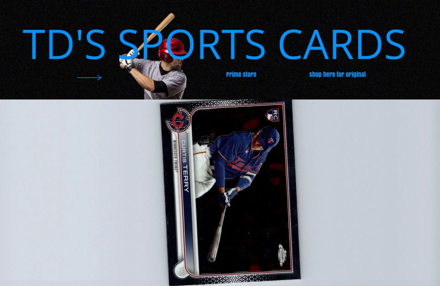 Baseball trading card of Curtis Terry from 2022 Topps Chrome series