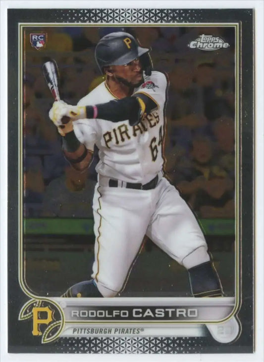 2022 Topps Chrome #7 Rodolfo Castro NM-MT RC Rookie Pittsburgh Pirates Baseball Card - Baseball Card Single