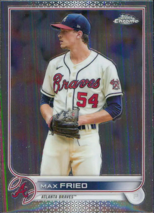 2022 Topps Chrome #75 Max Fried NM-MT Atlanta Braves Baseball Card - Baseball Card Single