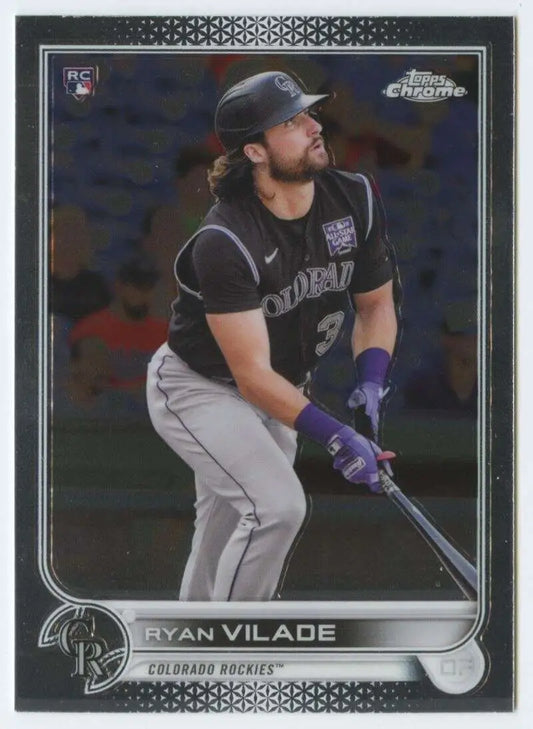 2022 Topps Chrome #85 Ryan Vilade NM-MT RC Rookie Colorado Rockies Baseball Card - Baseball Card Single