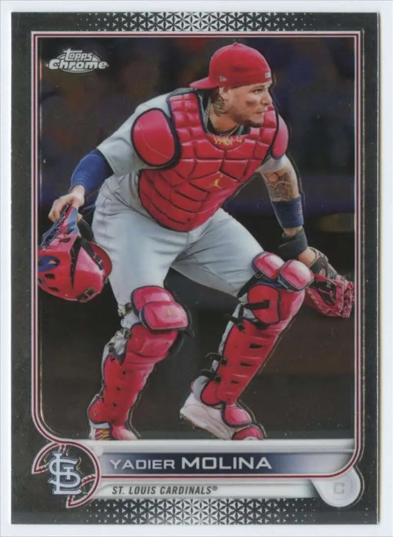 2022 Topps Chrome #93 Yadier Molina NM-MT St. Louis Cardinals Baseball Card - Baseball Card Single