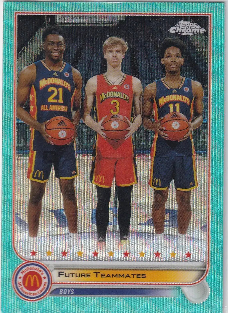 2022 TOPPS CHROME #94 FUTURE TEAMMATES TEAL WAVE 22/199 - Baseball Card Single