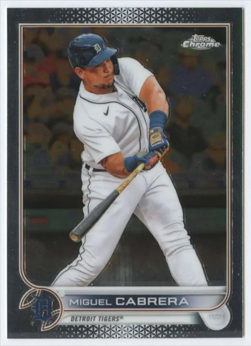 2022 Topps Chrome #96 Miguel Cabrera NM-MT Detroit Tigers Baseball Card - Baseball Card Single