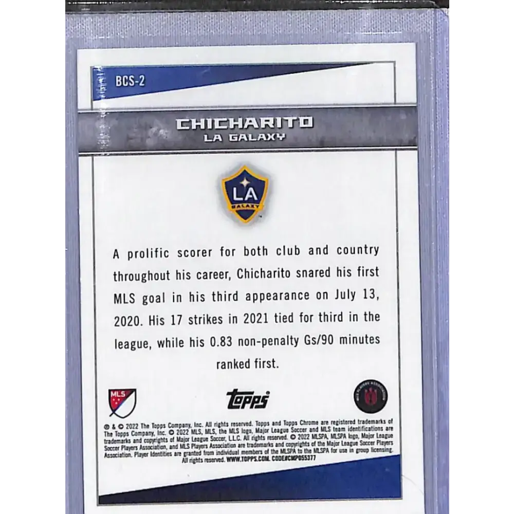 2022 Topps Chrome Big City Strikers #BCS-2 Chicharito NM-MT LA Galaxy - Soccer Card Single