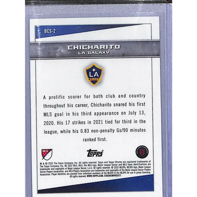 2022 Topps Chrome Big City Strikers #BCS-2 Chicharito NM-MT LA Galaxy - Soccer Card Single