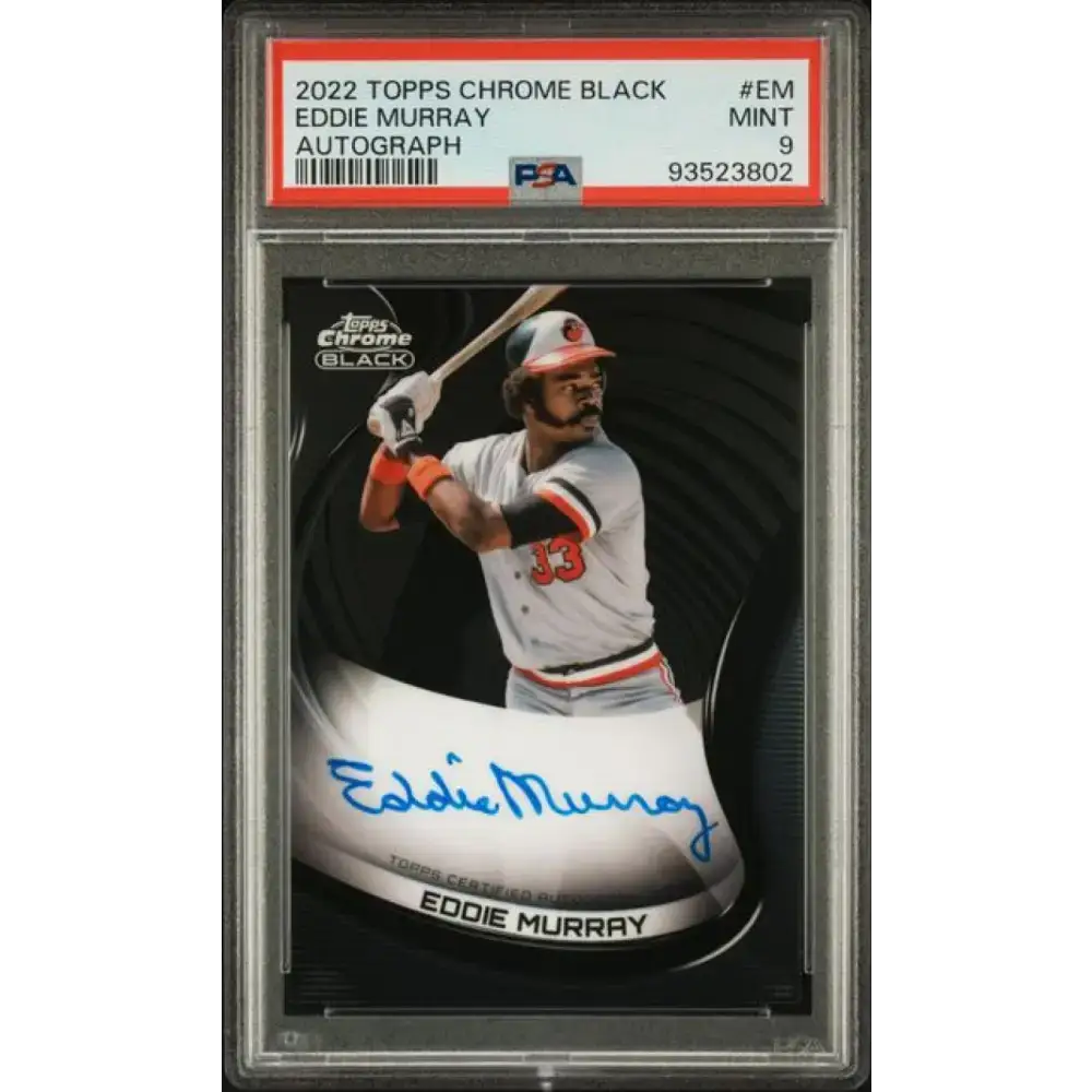 2022 Topps Chrome Black #CBA-EM Eddie Murray PSA 9 MINT Auto Baltimore Orioles Baseball Card - Baseball Card Single