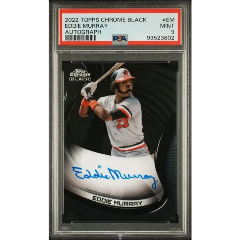 2022 Topps Chrome Black #CBA-EM Eddie Murray PSA 9 MINT Auto Baltimore Orioles Baseball Card - Baseball Card Single