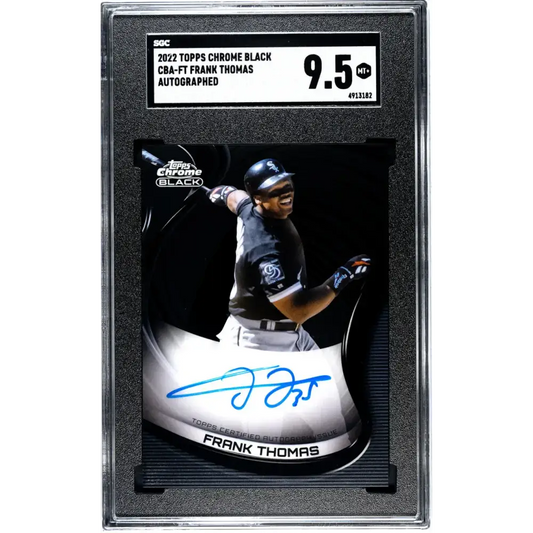 2022 Topps Chrome Black #CBA-FT Frank Thomas SGC 9.5 MINT+ Auto Chicago White Sox Baseball Card - Baseball Card Single