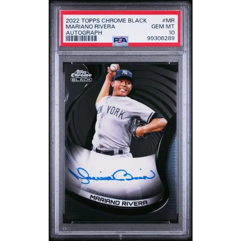 2022 Topps Chrome Black #CBA-MR Mariano Rivera PSA 10 GEM MINT Auto New York Yankees Baseball Card - Baseball Card