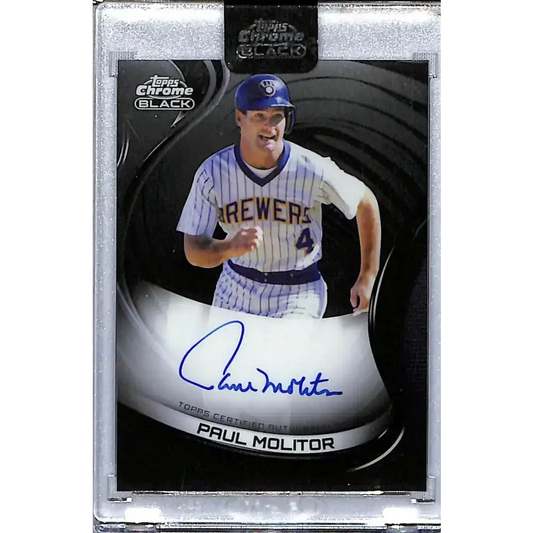 2022 Topps Chrome Black #CBA-PM Paul Molitor NM-MT Auto Milwaukee Brewers Baseball Card - Baseball Card Single