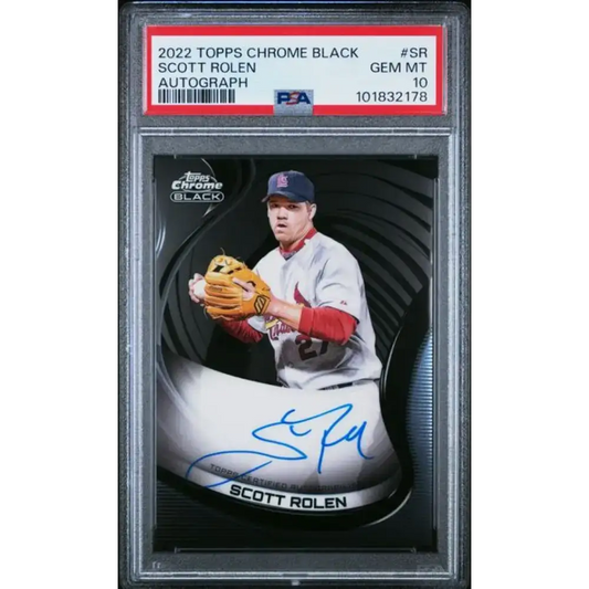 2022 Topps Chrome Black #CBA-SR Scott Rolen PSA 10 GEM MINT Auto St. Louis Cardinals Baseball Card - Baseball Card