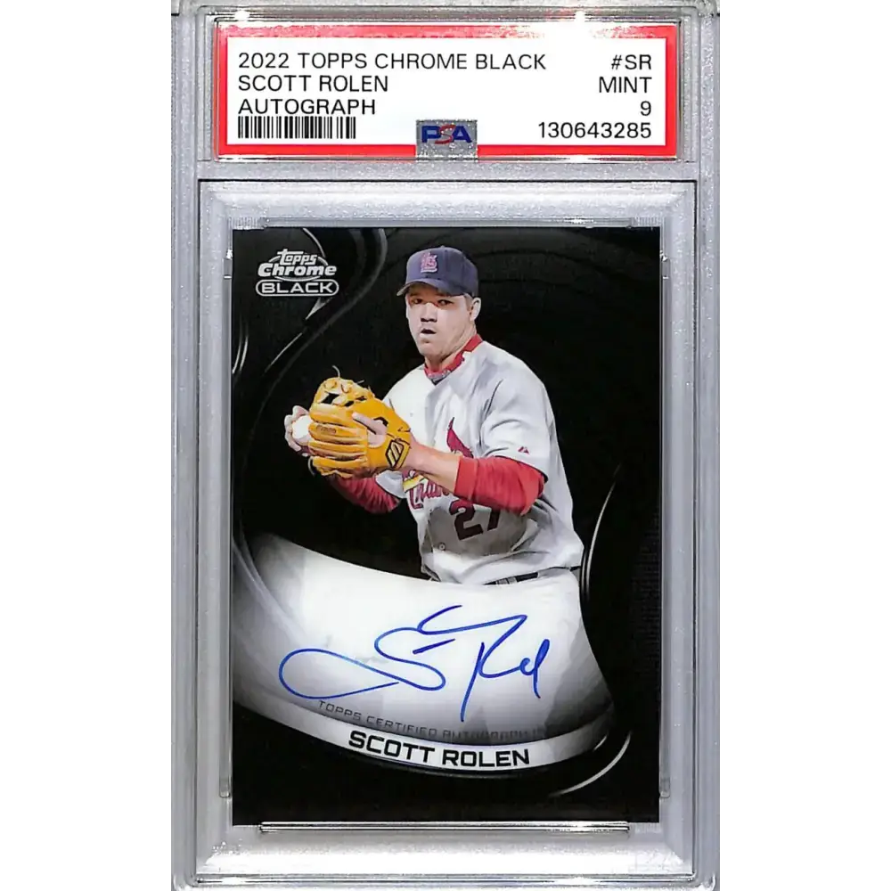 2022 Topps Chrome Black #CBA-SR Scott Rolen PSA 9 MINT Auto St. Louis Cardinals - Baseball Card Single