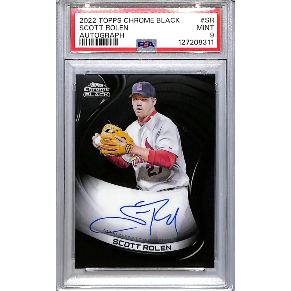 2022 Topps Chrome Black #CBA-SR Scott Rolen PSA 9 MINT Auto St. Louis Cardinals - Baseball Card Single