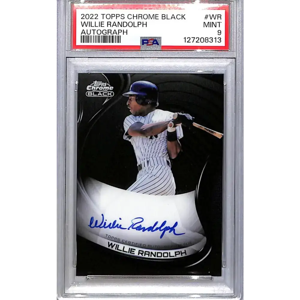 2022 Topps Chrome Black #CBA-WR Willie Randolf PSA 9 MINT Auto New York Yankees - Baseball Card Single