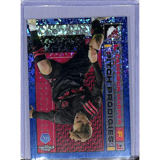 2022 Topps Chrome Blue Mini Diamonds Pitch Prodigies #88 Cameron Harper NM-MT 112/199 New York Red Bulls - Soccer Card