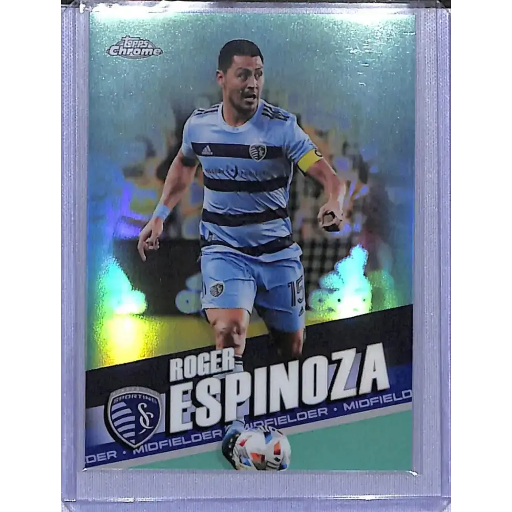 2022 Topps Chrome Cyan #57 Roger Espinoza NM-MT 050/299 Sporting Kansas City - Soccer Card Single