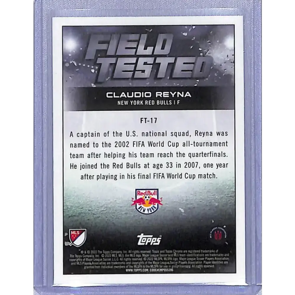 2022 Topps Chrome Field Tested #FT-17 Claudio Reyna NM-MT New York Red Bulls - Soccer Card Single