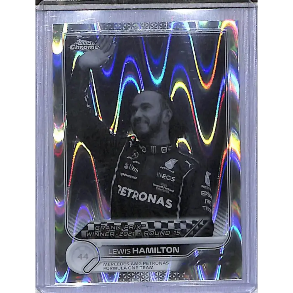 2022 Topps Chrome Formula 1 Negative Raywave #165 Lewis Hamilton NM-MT - Racing Card Single