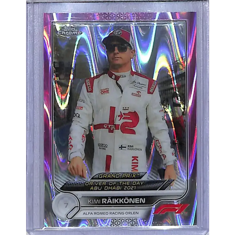 2022 Topps Chrome Formula 1 Pink Raywave #193 Kimi Raikkonen NM-MT 3/75 - Racing Card Single