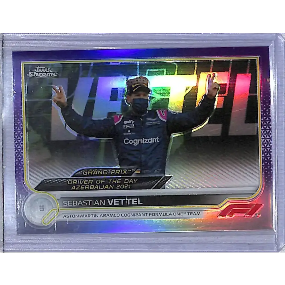 2022 Topps Chrome Formula 1 Purple #178 Sebastian Vettel NM-MT 17/399 - Racing Card Single