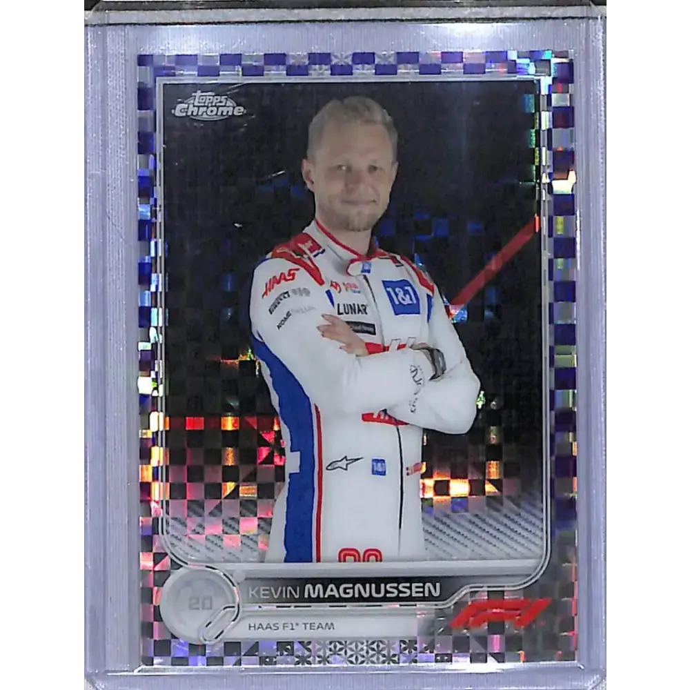 2022 Topps Chrome Formula 1 Purple Checker Flag #73 Kevin Magnussen NM-MT 97/199 - Racing Card Single