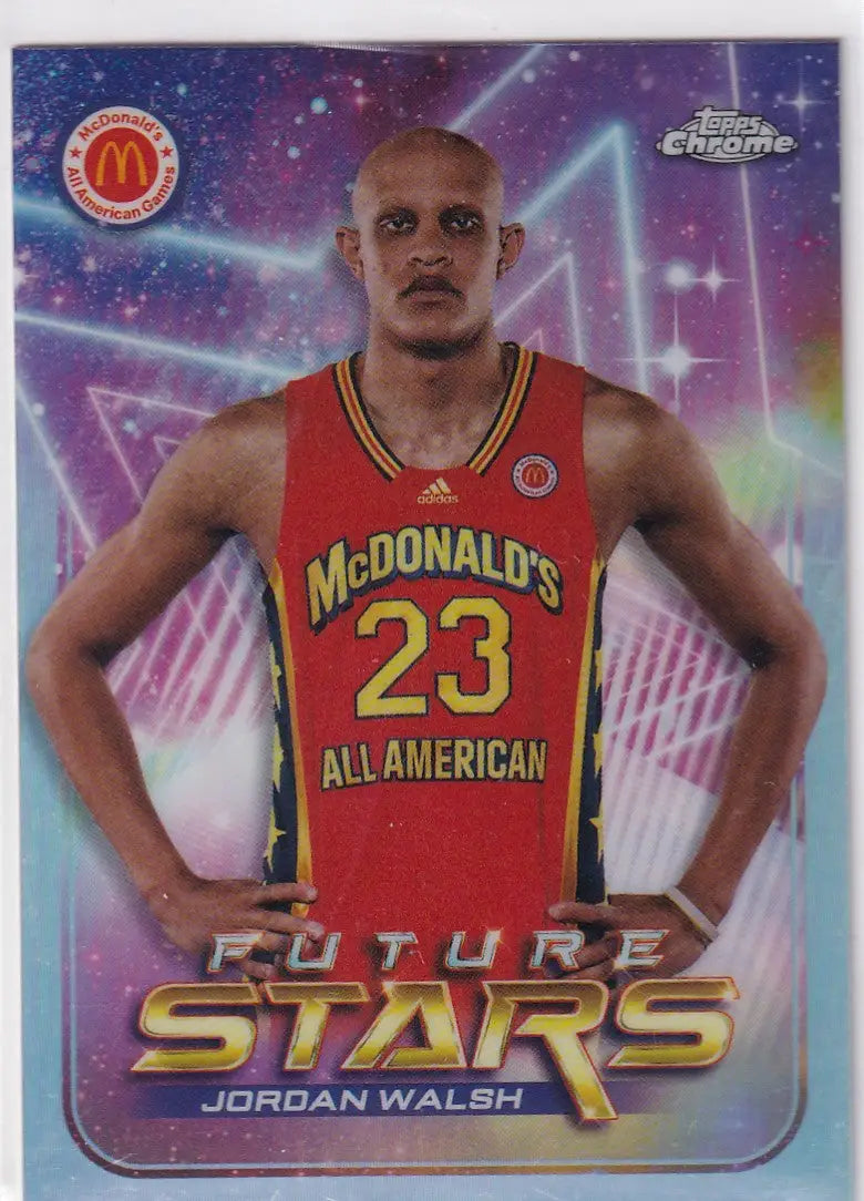2022 TOPPS CHROME #FS-9 JORDAN WALSH FUTURE STARS REFRACTOR- BOSTON CELTICS - Basketball Card Single