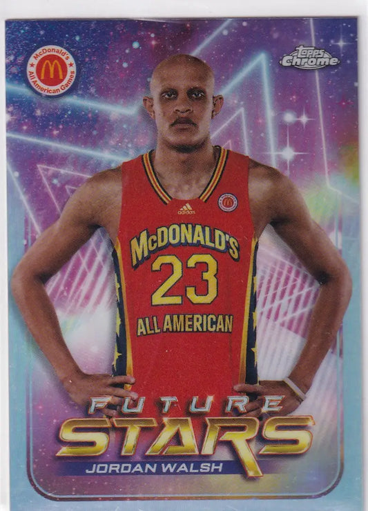 2022 TOPPS CHROME #FS-9 JORDAN WALSH FUTURE STARS REFRACTOR- BOSTON CELTICS - Basketball Card Single