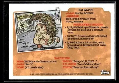 2022 Topps Chrome Garbage Pail Kids Series 5 Menaced Dennis #173a Refractors