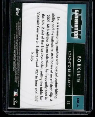 2022 Topps Chrome Generation Bo Bichette #GNC-6 Baseball - Baseball Card Single