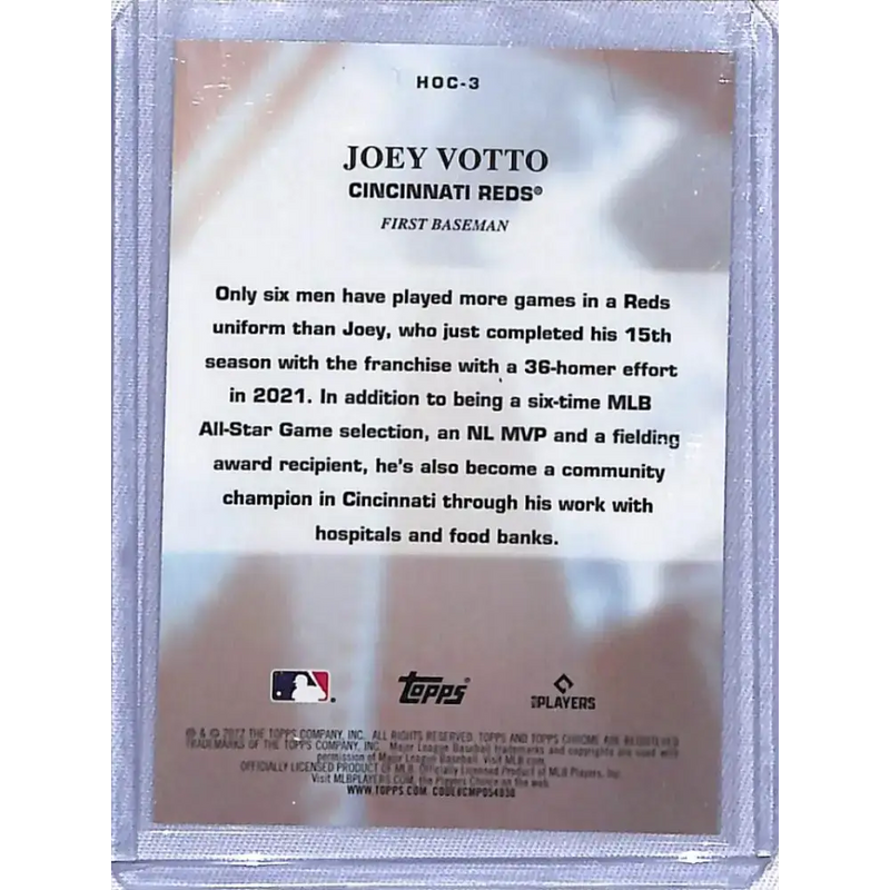 2022 Topps Chrome Heart of the City #HOC-3 Joey Votto NM-MT Cincinnati Reds - Baseball Card Single