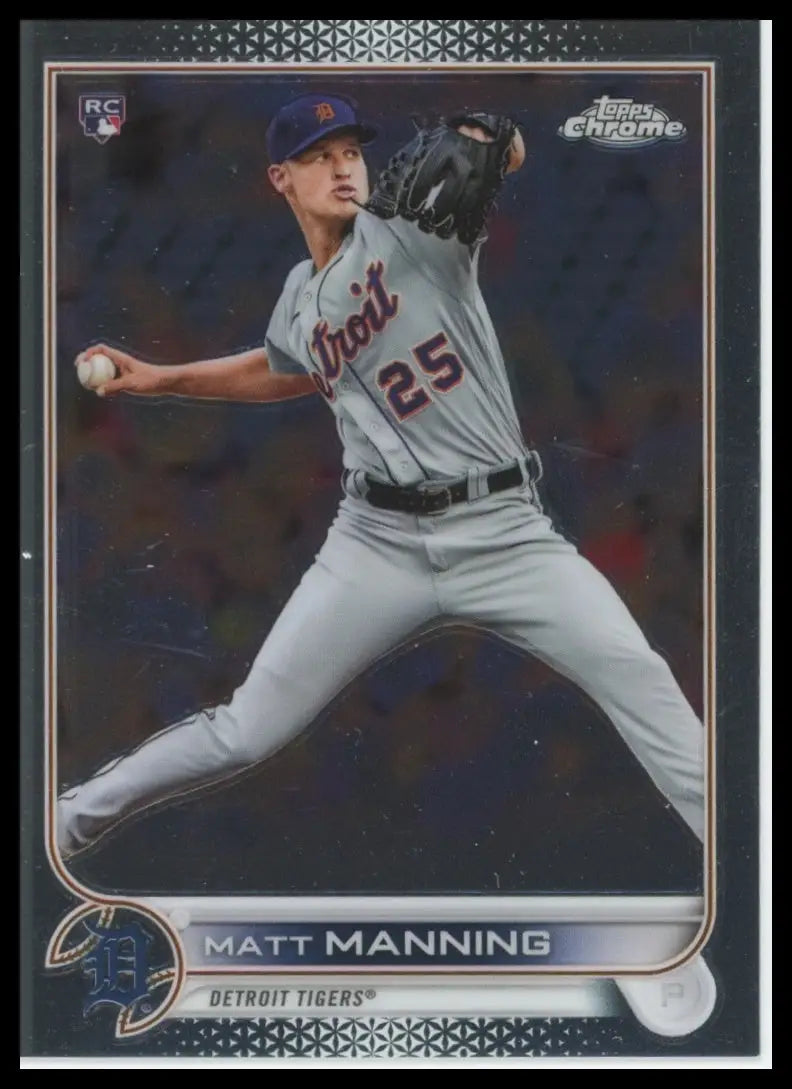 2022 Topps Chrome Matt Manning RC 57 Detroit Tigers Baseball NM - Baseball Card Single