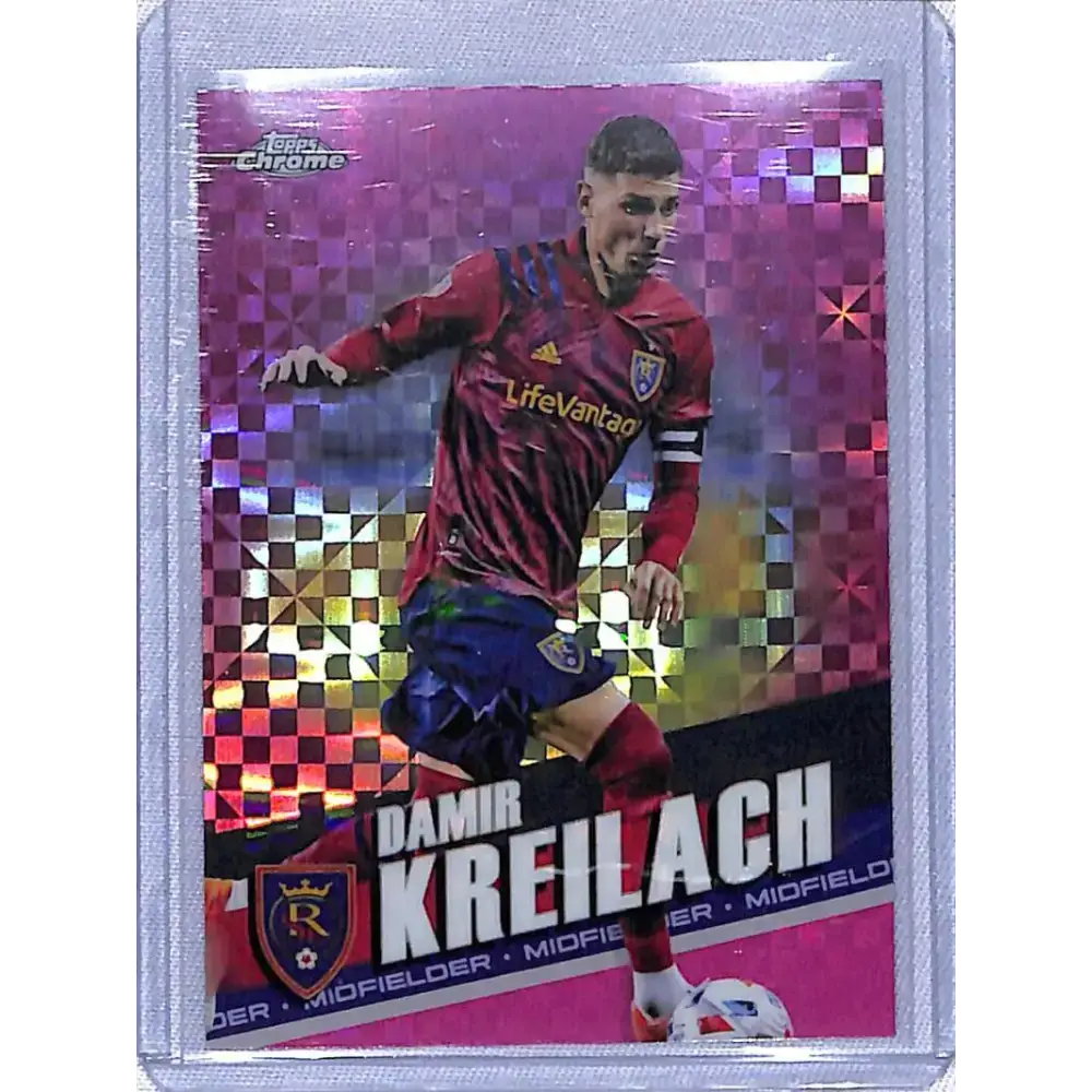 2022 Topps Chrome MLS Soccer Pink #101 Damir Kreilach NM-MT Real Salt Lake - Soccer Card Single