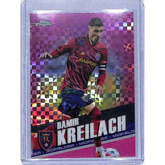 2022 Topps Chrome MLS Soccer Pink #101 Damir Kreilach NM-MT Real Salt Lake - Soccer Card Single