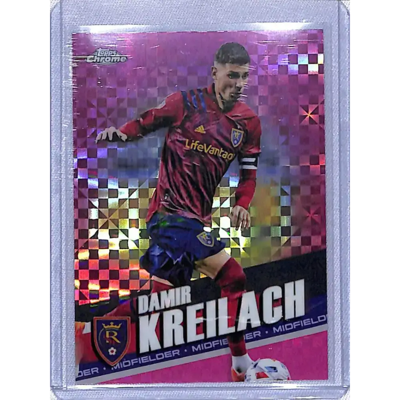 2022 Topps Chrome MLS Soccer Pink #101 Damir Kreilach NM-MT Real Salt Lake - Soccer Card Single