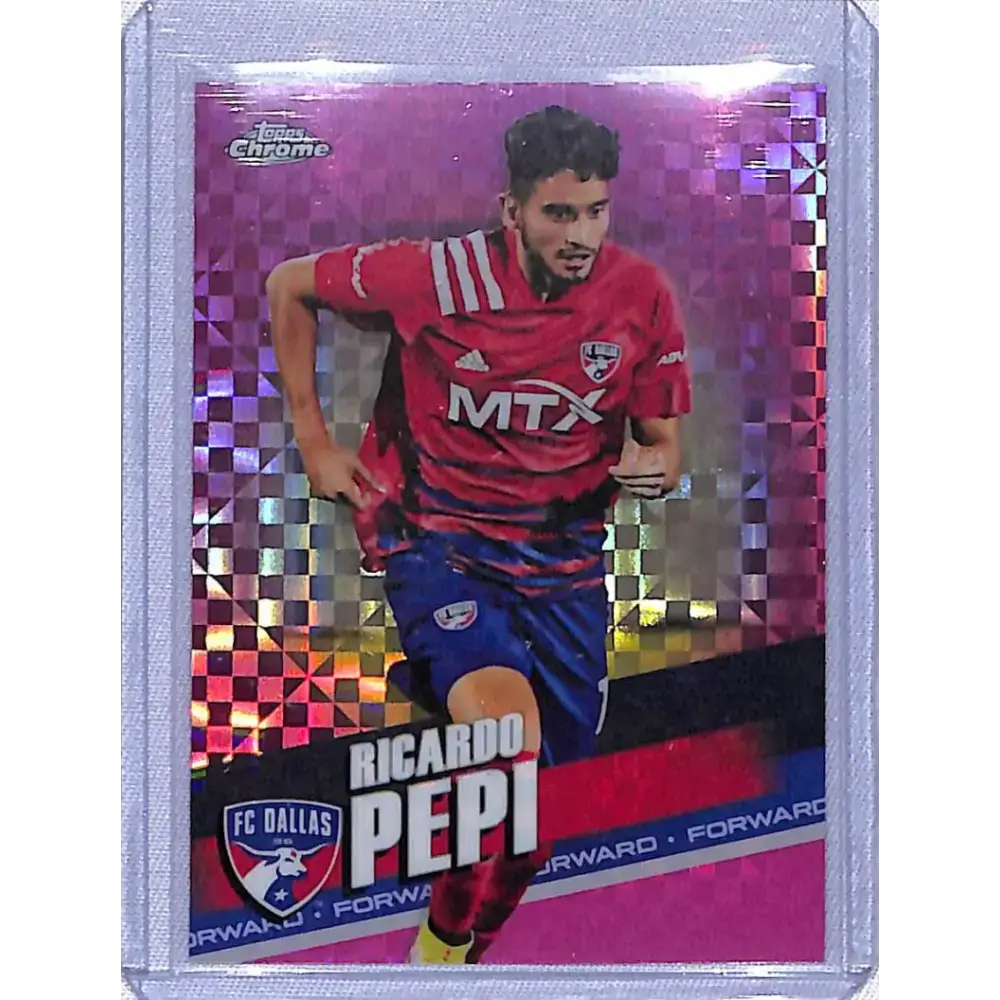 2022 Topps Chrome MLS Soccer Pink #18 Ricardo Pepi NM-MT FC Dallas - Soccer Card Single