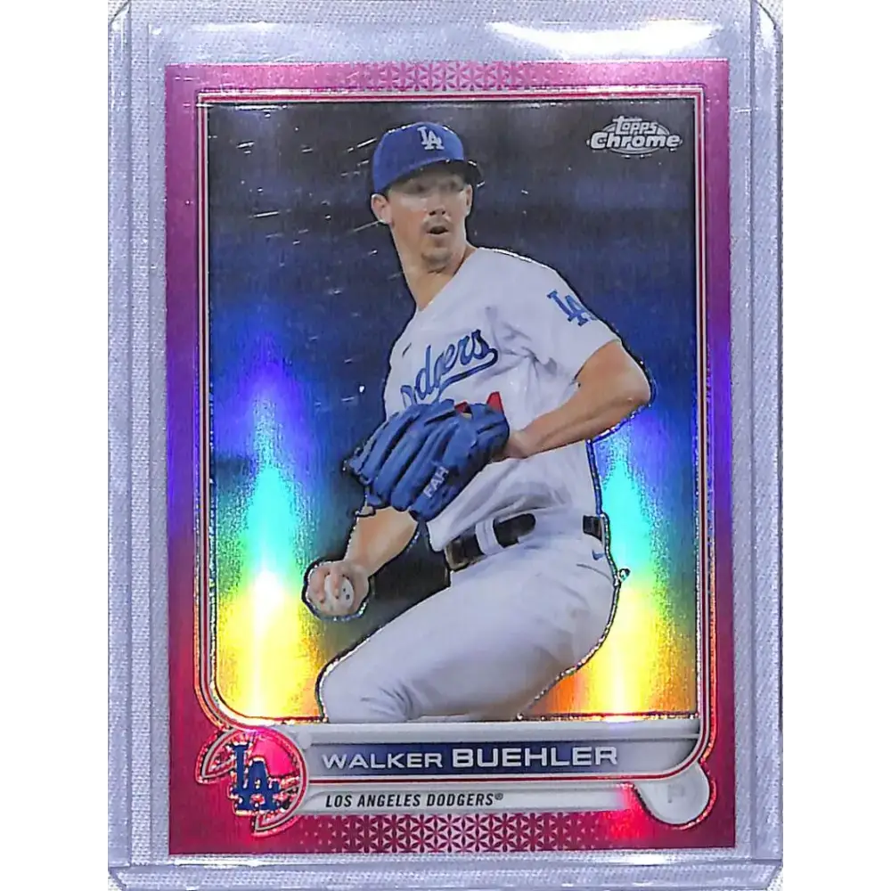 2022 Topps Chrome Pink #123 Walker Buehler NM-MT Los Angeles Dodgers - Baseball Card Single
