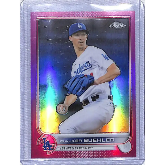 2022 Topps Chrome Pink #123 Walker Buehler NM-MT Los Angeles Dodgers - Baseball Card Single