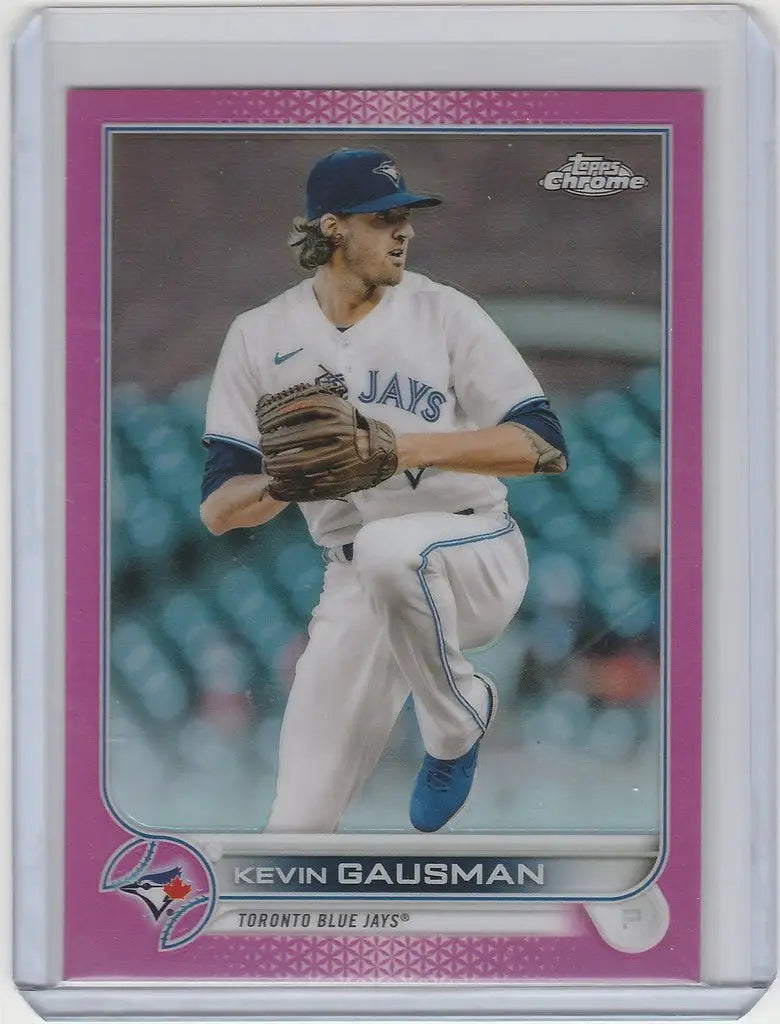 Baseball card of Kevin Gausman, Toronto Blue Jays pitcher, from Topps Chrome Pink