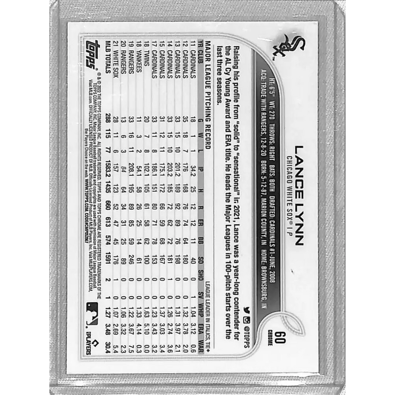 2022 Topps Chrome Pink #60 NM-MT Chicago White Sox - Baseball Card Single