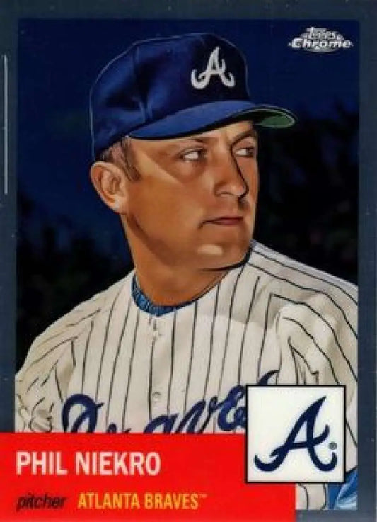 2022 Topps Chrome Platinum Anniversary #106 Phil Niekro EX Excellent Atlanta Braves Baseball Card